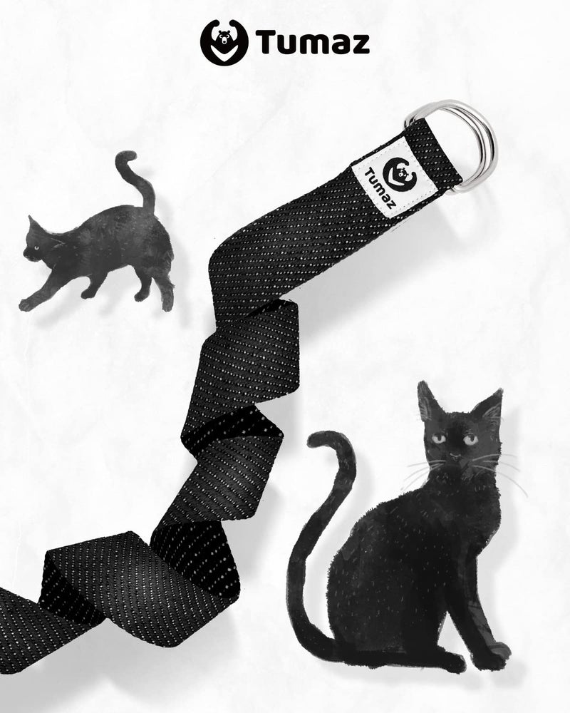 Tumaz Yoga Strap/Stretch Bands [15+ Colors, 6/8/10 Feet Options] with Extra Safe Adjustable D-Ring Buckle, Durable and Comfy Delicate Texture - Best for Daily Stretching, Physical Therapy, Fitness - Image 2
